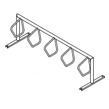 Campus CycleRack - 05 - Surface Mount - GA