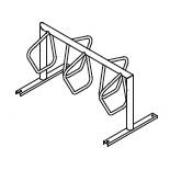 Campus CycleRack - 2 Sided - 05 - Inground - GA