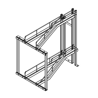 Duplex 2 Tier Bicycle Parking Station - 1 Sided - 04 - PC